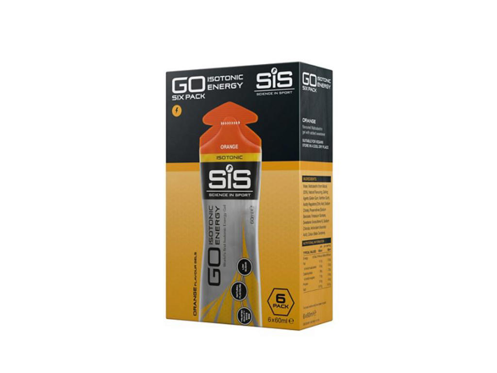 SIS GO - Isotonic energy gel - Appelsin - 1 kasse á 6 stk. - Best før 31/03-2026