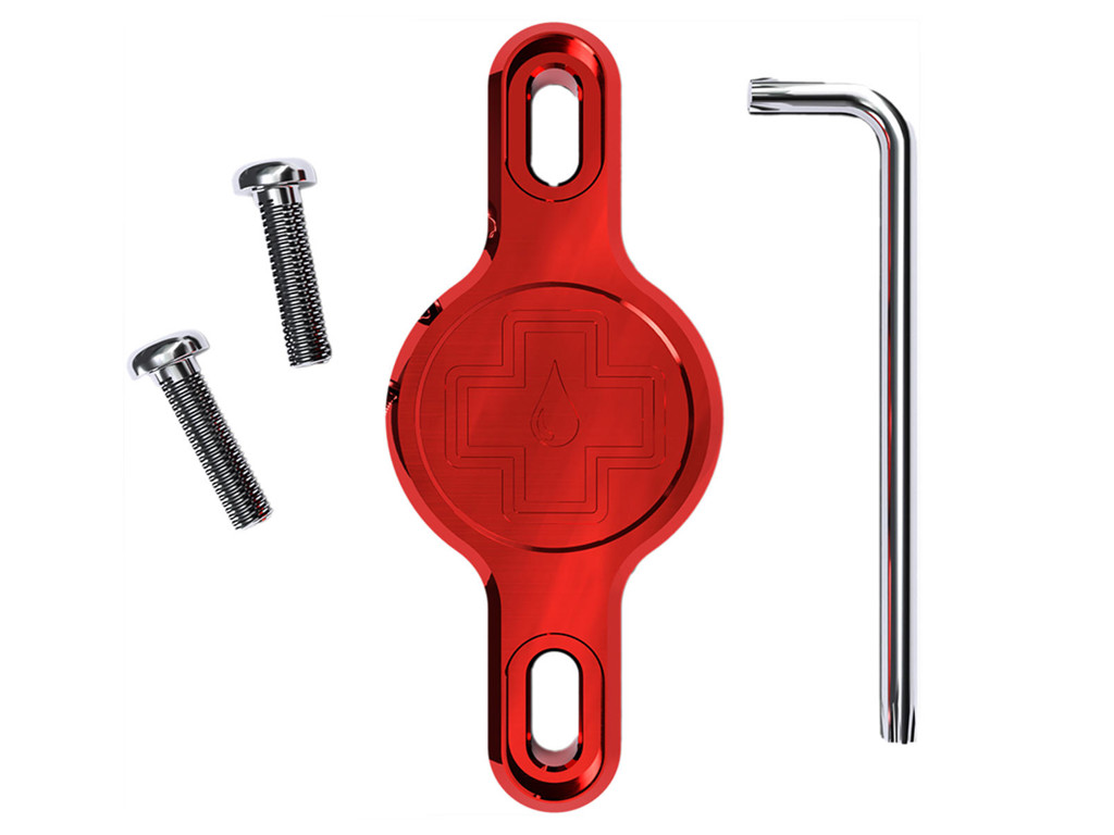 Muc-Off Secure Tag Holder 2.0 - Til Apple Airtag - Montering ved flaskeholder - Rød