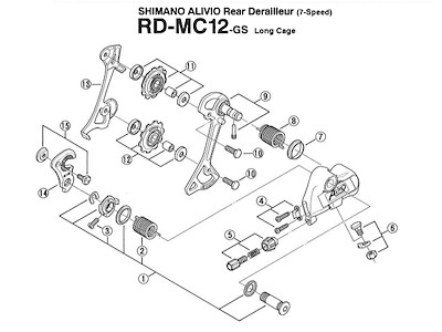 Shimano kabelbolt RD-MC12