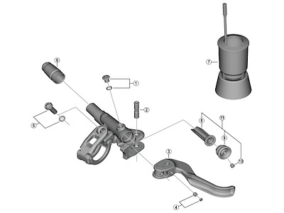 Shimano XTR membranenhed til bremsegreb model BL-M9100