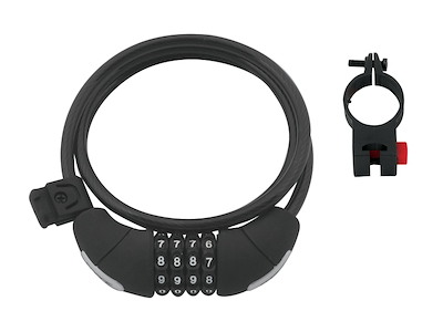 FORCE Spirallås med kode 120cm/8mm