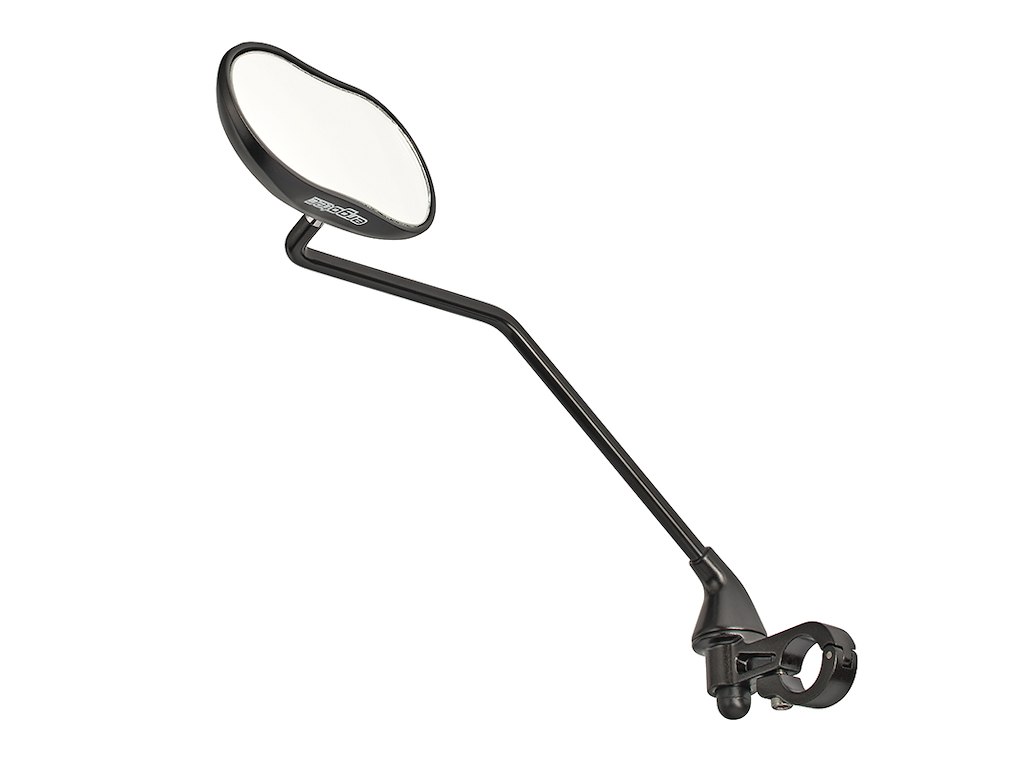 Ergotec M-88LV Spejl lang model i aluminium/Stål  - Venstre - Sort