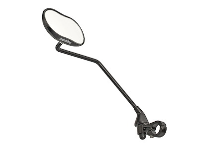 Ergotec M-88LV Spejl lang model i aluminium/Stål  - Venstre - Sort