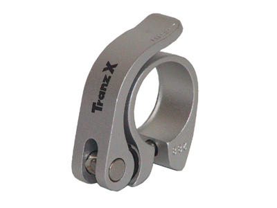 Sadelrørs klampe QR ø31,8mm sølv