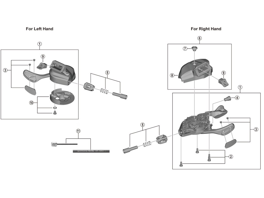 Shimano dæksel unit højre til skiftegreb model SL-M9100-I