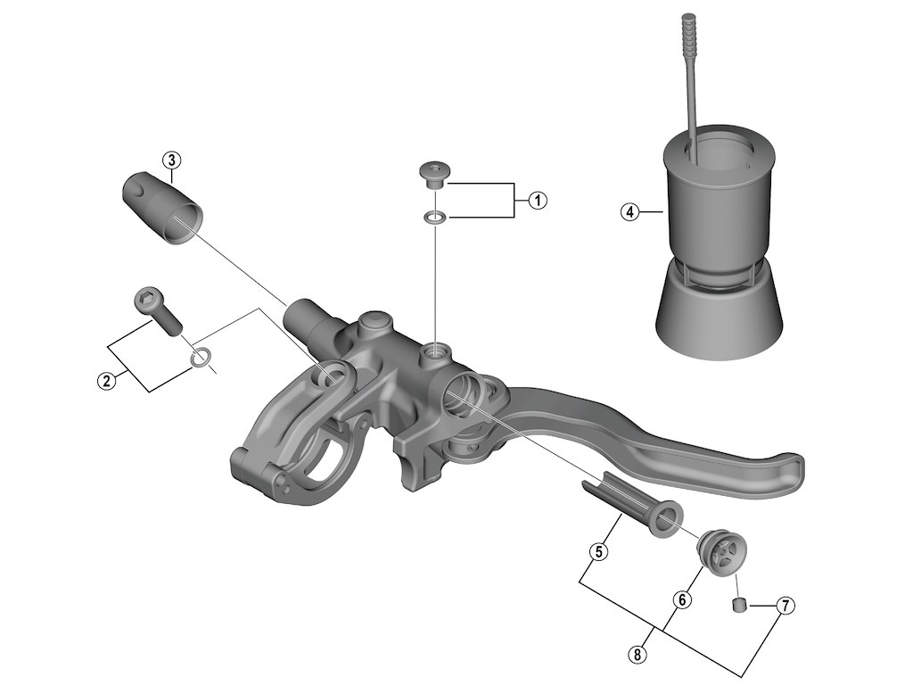 Shimano Alivio membranenhed til bremsegreb model BL-M4100