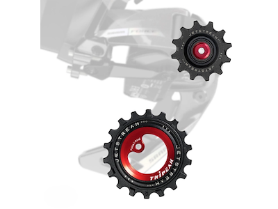 Tripeak Oversized pulleyhjul Jetstream pro keramiske lejer SRAM AXS Force/Rival XPLR 12T/18T sort