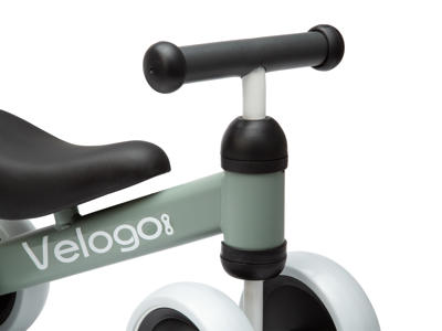 Velogo - Løbecykel fra 1 år - 4 hjul - Mat støvede grøn