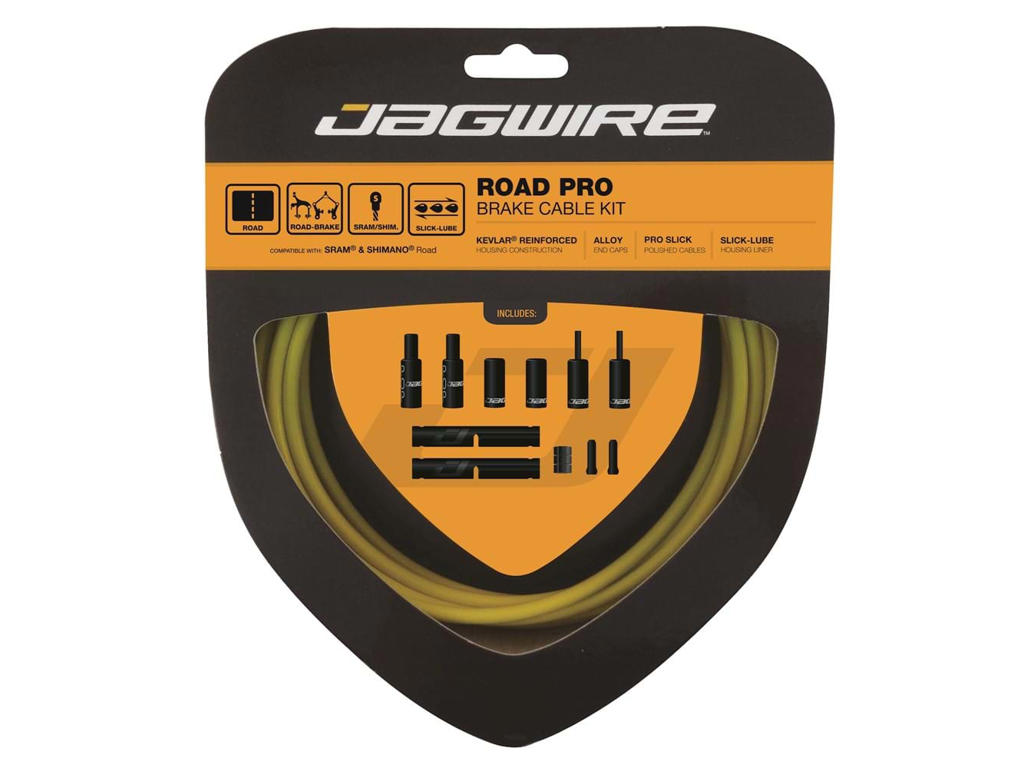 agwire - Road Pro - bremsekabel sæt til Road - Gul