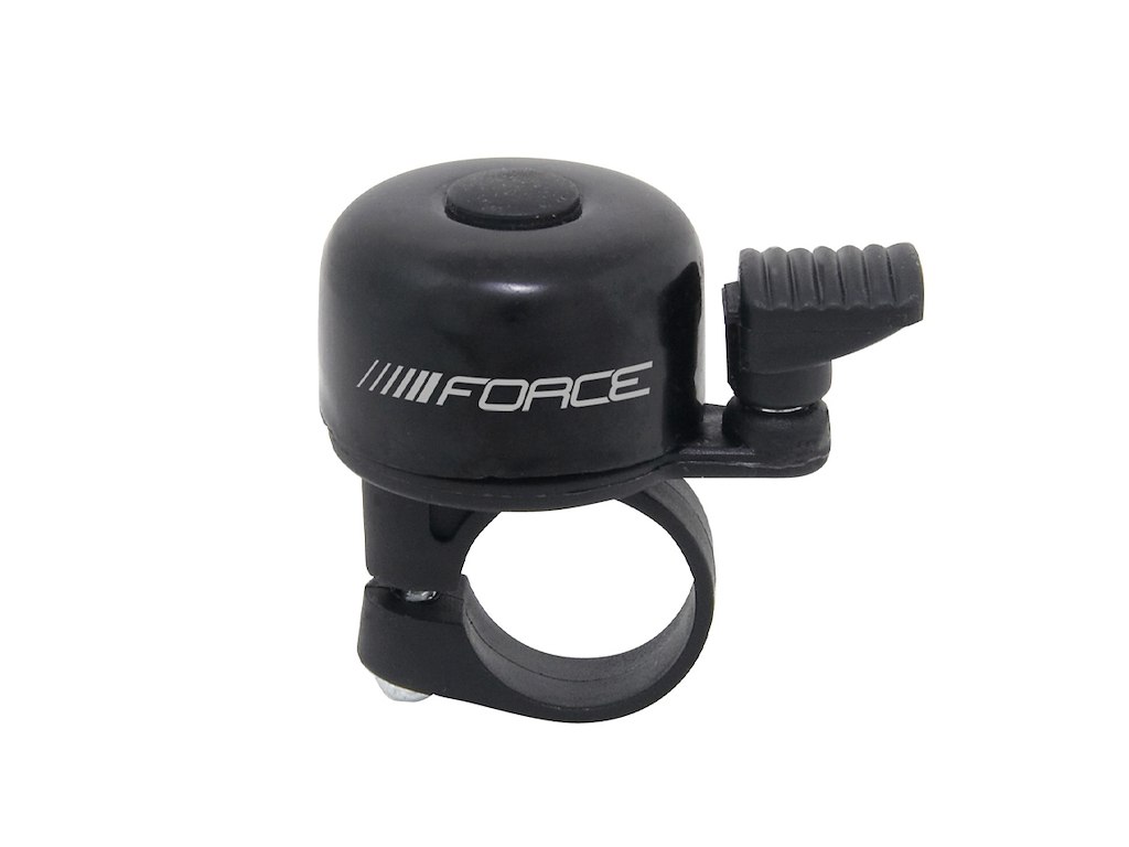 FORCE Mini ringeklokke stål/plastik 22,2mm sort