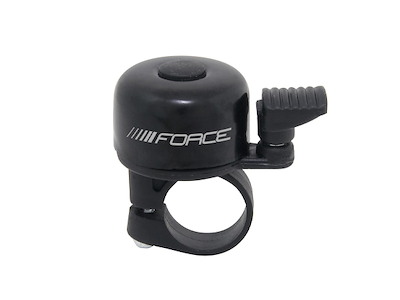 FORCE Mini ringeklokke stål/plastik 22,2mm sort