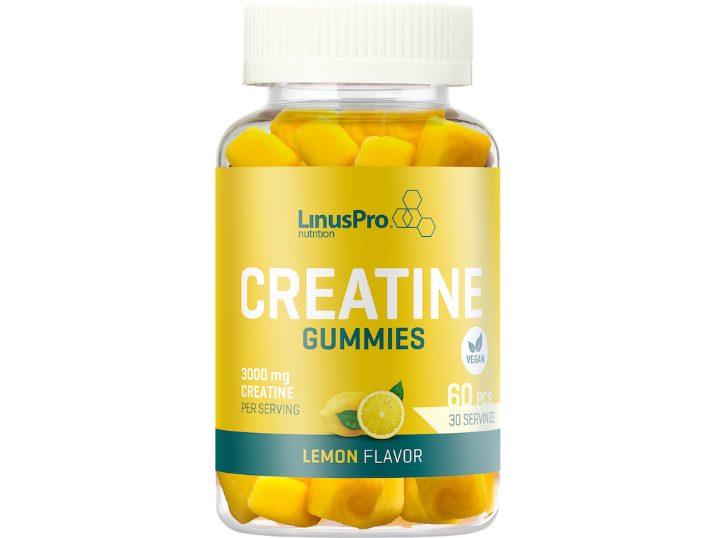 LinusPro Kreatin Vingummi - Lemon - 60 tabs