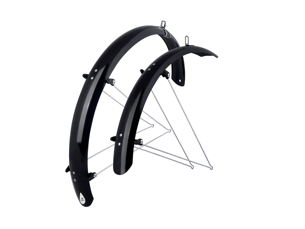 FORCE Aluflex Skærmsæt 24" - Inkl Stiver - Sort