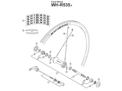 Shimano konus M10x20,6mm til forhjul model WH-R535-F