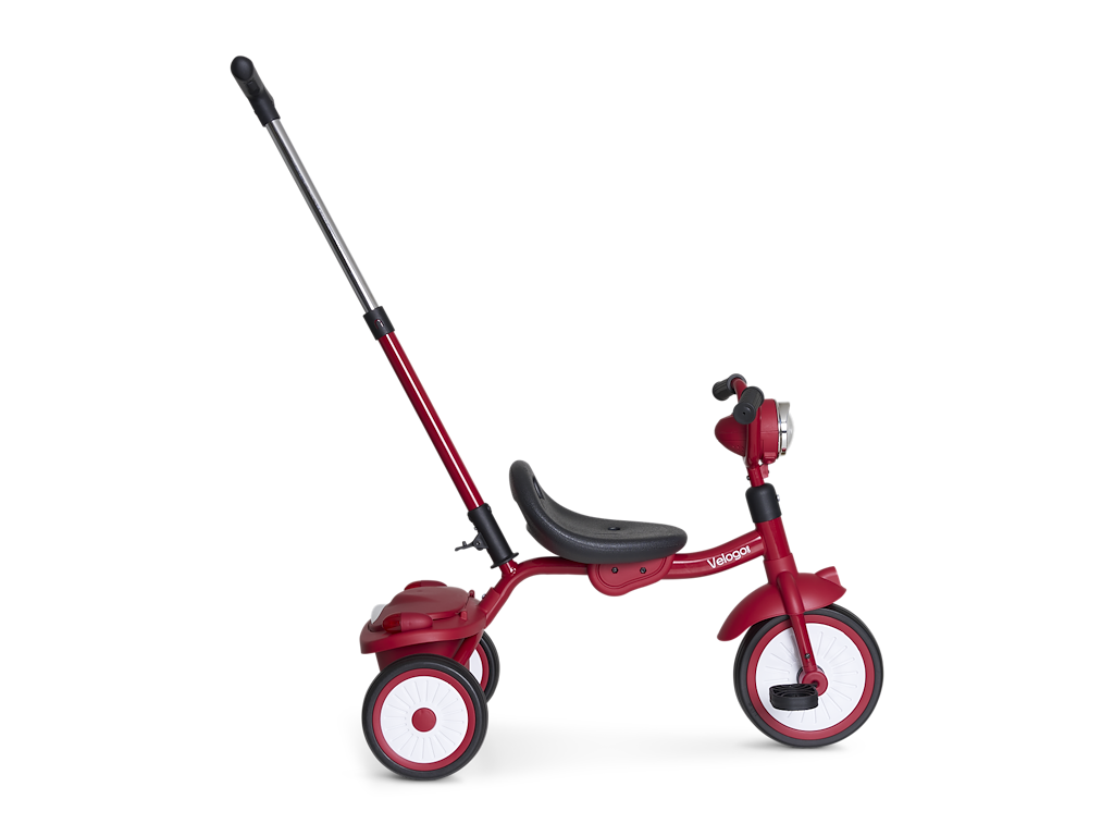 Velogo tricycle with push handle red