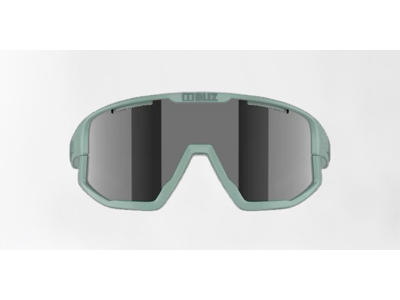 Bliz Fusion Small (25) - Cykelbriller - Smoke Mirro/Silver Lens - Mat Grøn