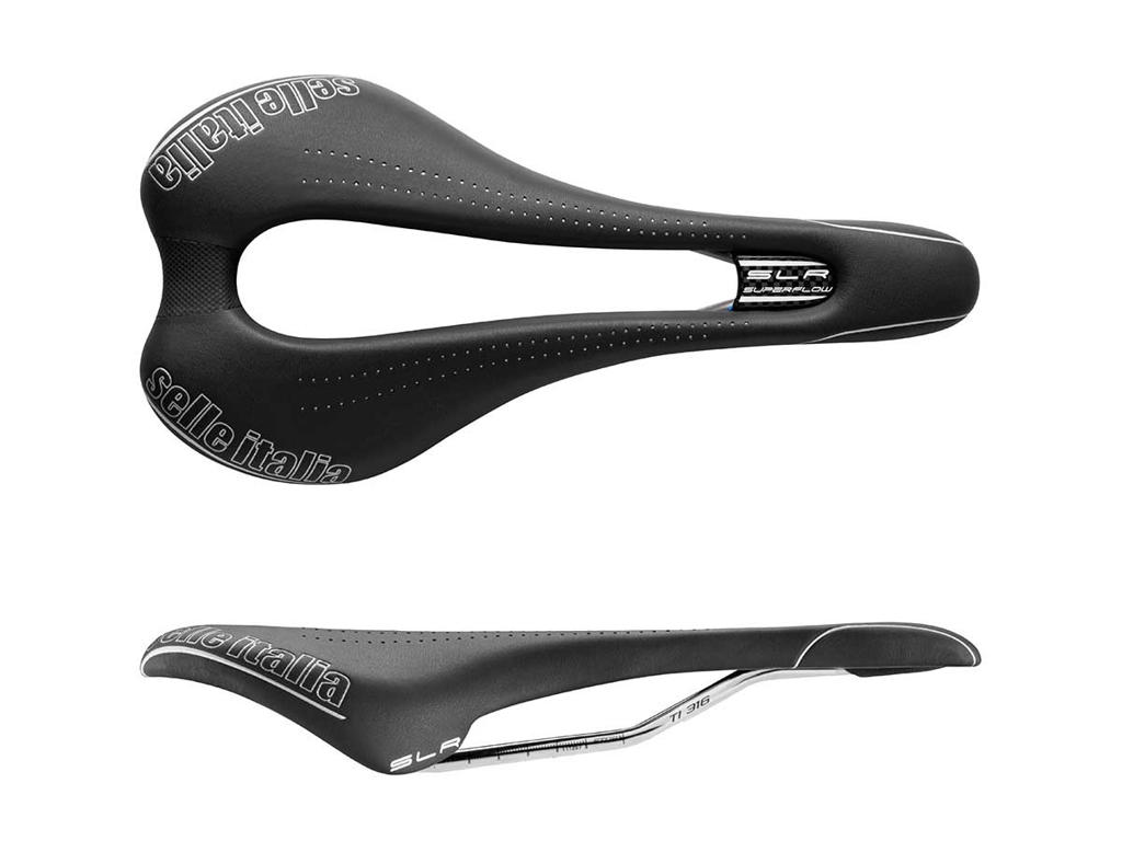 Selle Italia SLR Superflow - Cykelsadel - Sort