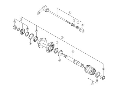 Shimano Dura Ace låsemøtrik højre til bagnav FH-7801