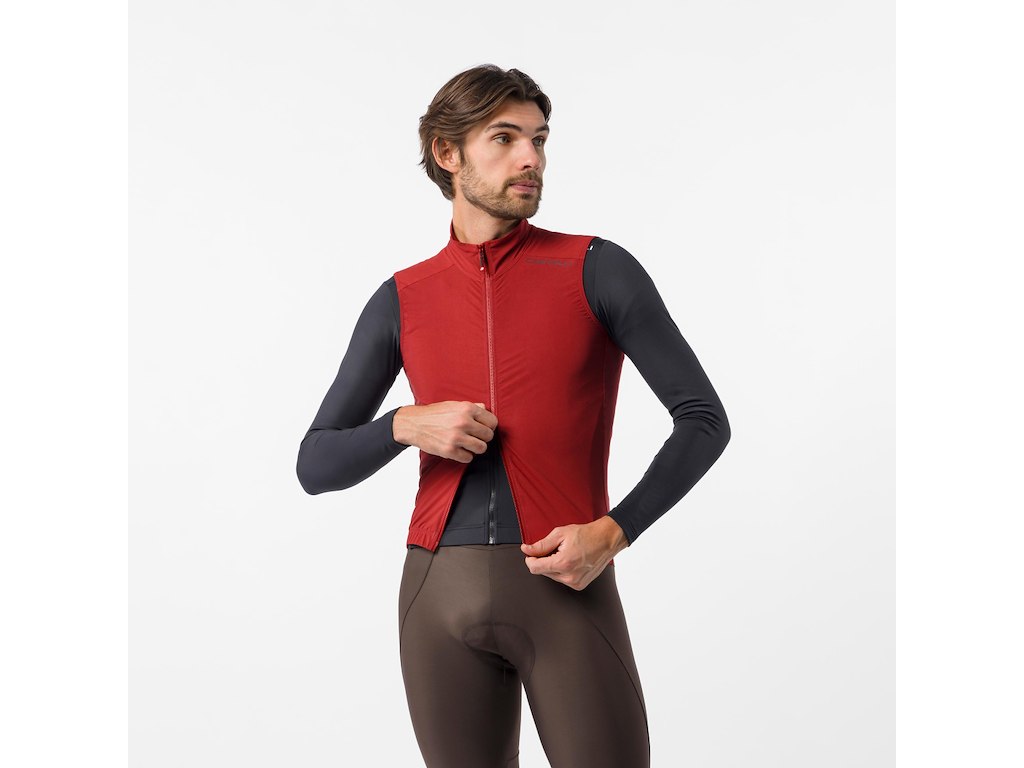Castelli Espresso 2 Vest - Cykelvest - Herre - Garnet - Str. L Castelli Espresso 2 Vest - Cykelvest - Herre - Garnet - Str. L