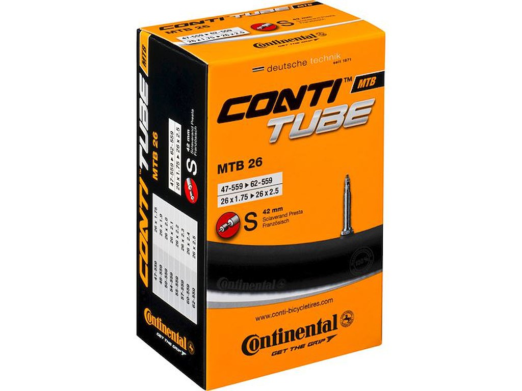 Continental 26 Slange 47/62-559 med 42mm racer ventil"