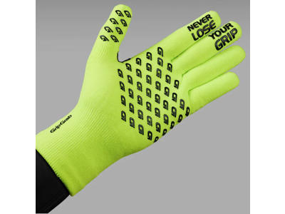GripGrab Knitted Thermal Glove - Vandtætte vinterhandsker - Hi Vis Gul - Str. XS/S