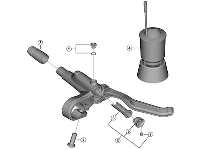 Shimano Membranenhed til bremsegreb model BL-MT200