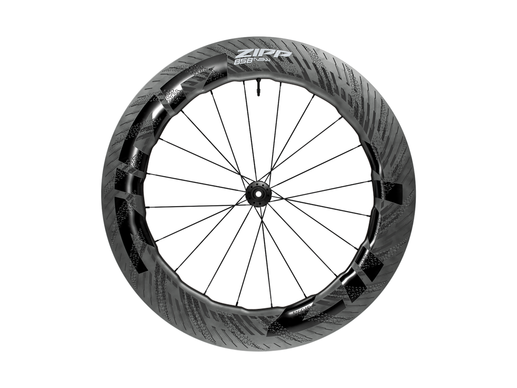 ZIPP 858 NSW 700c forhjul 12x100mm E-thru - Disc centerlock