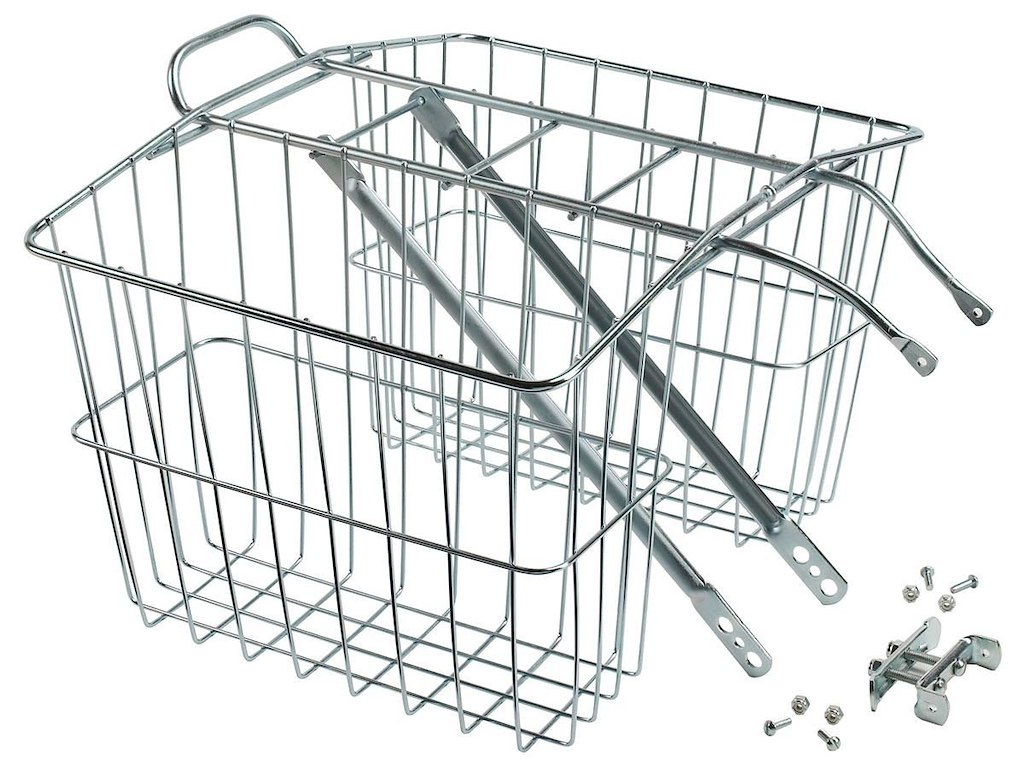 Wald bagagebærer med kurve sølv medium