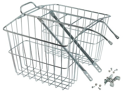 Wald bagagebærer med kurve sølv medium