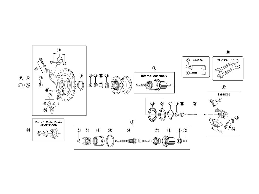 Shimano Nexave planethjul til IF-C530