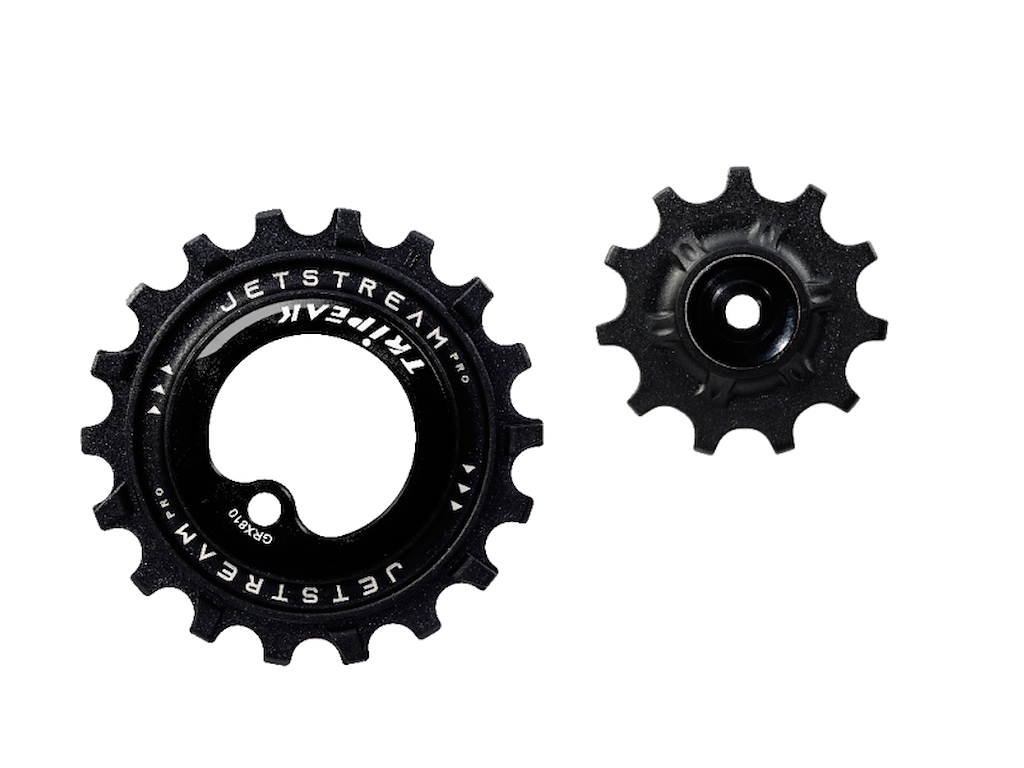 Tripeak Oversized pulleyhjul Jetstream pro keramiske lejer Shimano GRX-RX810/815 11T/18T Sort