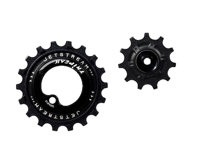 Tripeak Oversized pulleyhjul Jetstream pro keramiske lejer Shimano GRX-RX810/815 11T/18T Sort