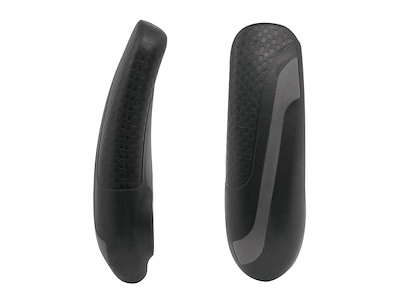 FORCE bar ends KRATON 11,3 cm lang aluminium - grå sort