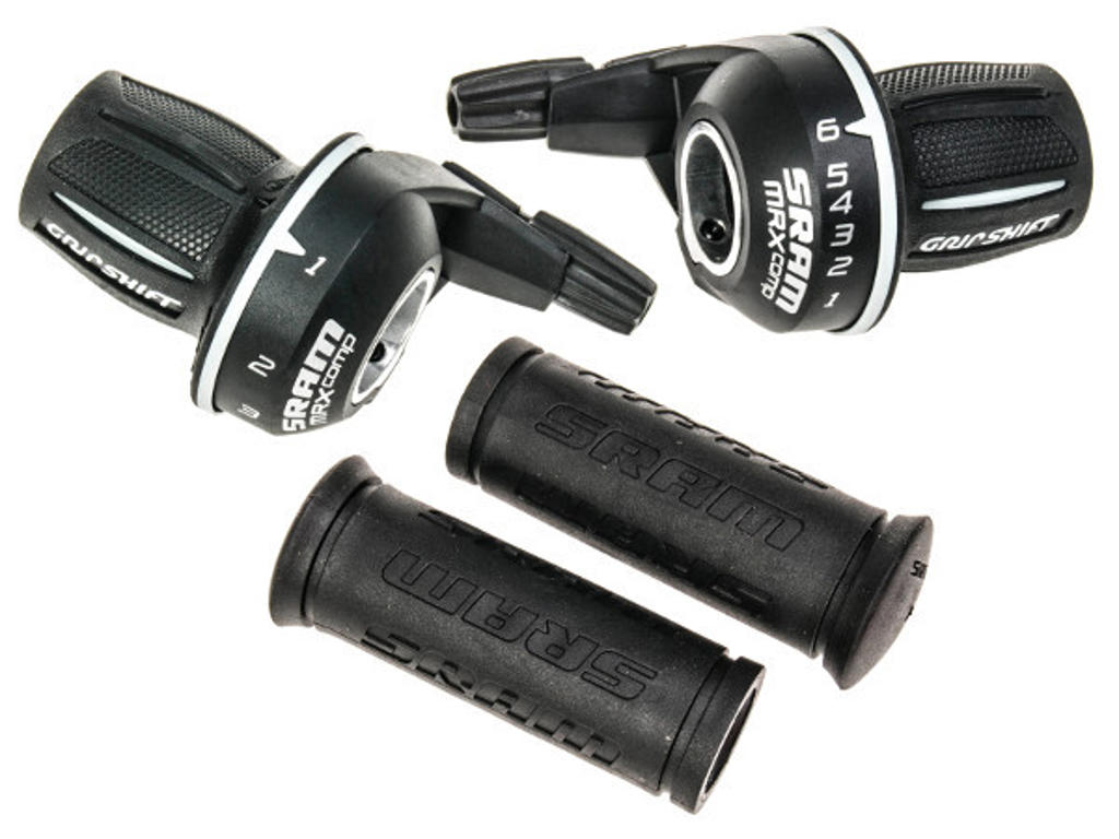 Sram MRX - Twist skifter i sæt - Til 3 x 6 gear - Sort