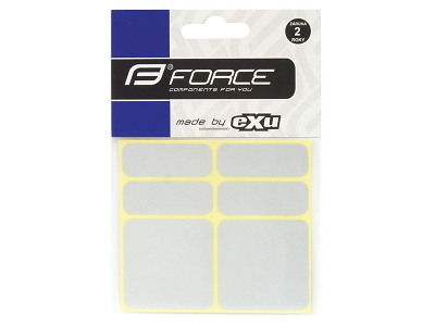 FORCE Reflekterende klistermærker i sølv 6 stk.