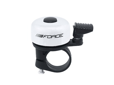 FORCE Mini ringeklokke stål/plastik 22,2mm hvid