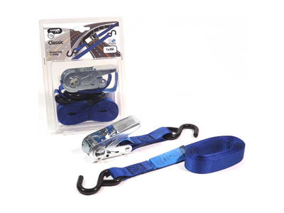 Jumbo bagagerem - Mekanisk spænde -  2-Delt- 500cm/25mm Blå