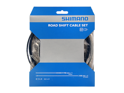 Shimano Gearkabel sæt 1700 mm til Road - Sort