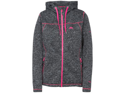 Trespass Odelia - Strikket Fleece jakke - Dame - Sort meleret