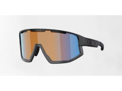 Bliz Fusion Small (25) - Cykelbriller - Coral/Orange Mirro blue Lens - Mat Sort