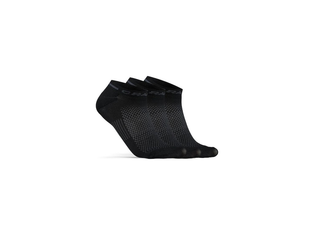 Craft CORE Dry Shaftless strømper Sort 3-pak (Skostørrelse: 34-36)