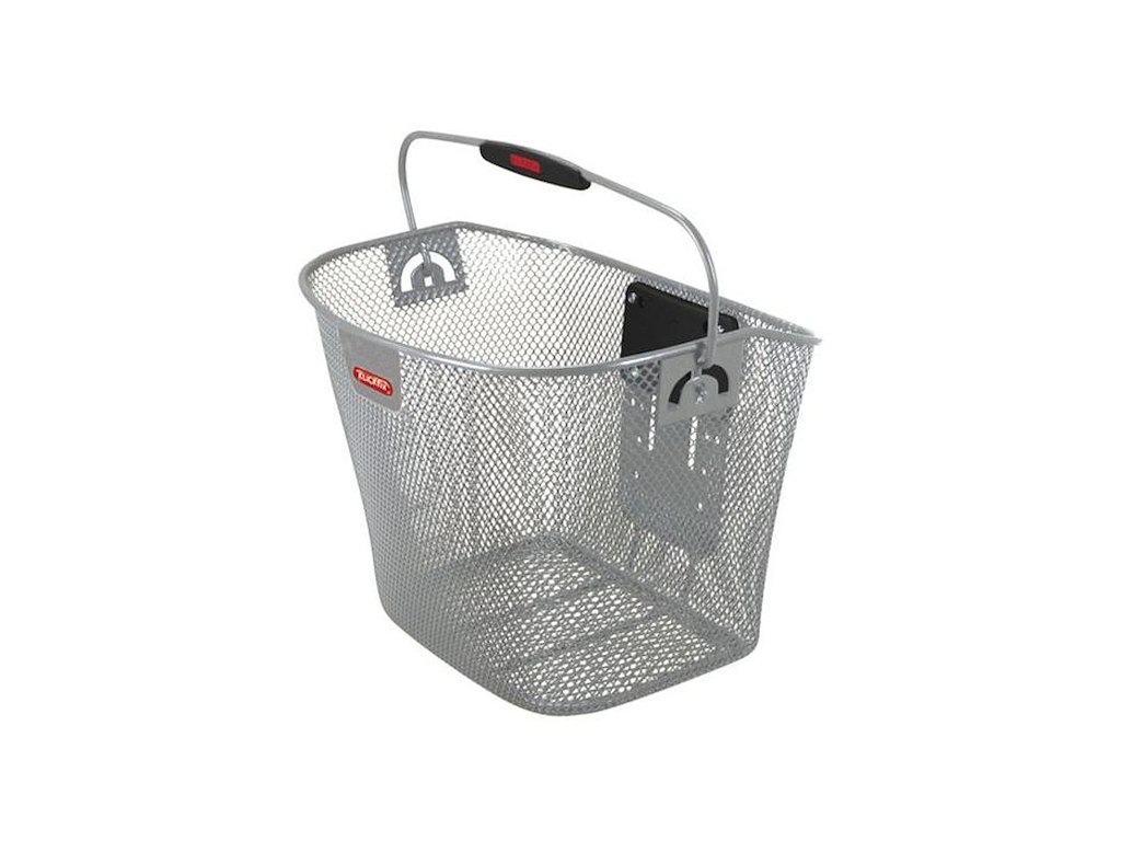KlickFix front kurv 16L med hank sølv