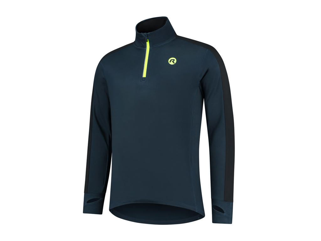 Rogelli Electro - Sports T-shirt - Lange ærmer - Dynaflex - Blå sort flour - Str. M