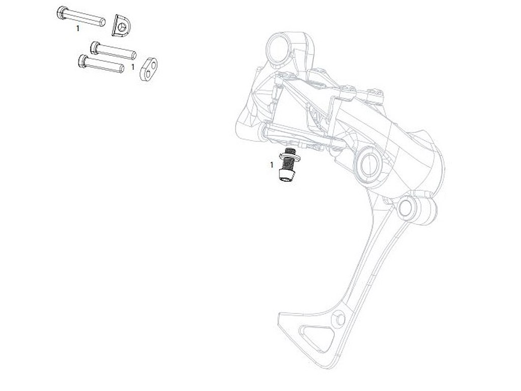 Sram Rival 1 Skruesæt L+H + Kabelskrue