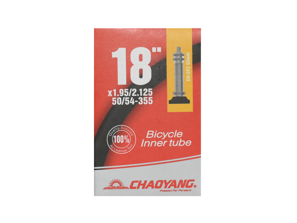 Chaoyang Slange 18 x 1.95-2.125 med 40mm lang Dunlop ventil