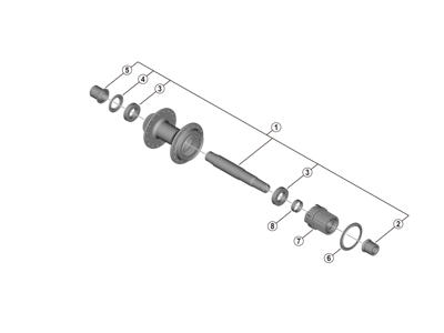 Shimano MT410 - Aksel sæt E-Thru til bagnav 12 gear - Disk center lock - 148mm - FH-MT410