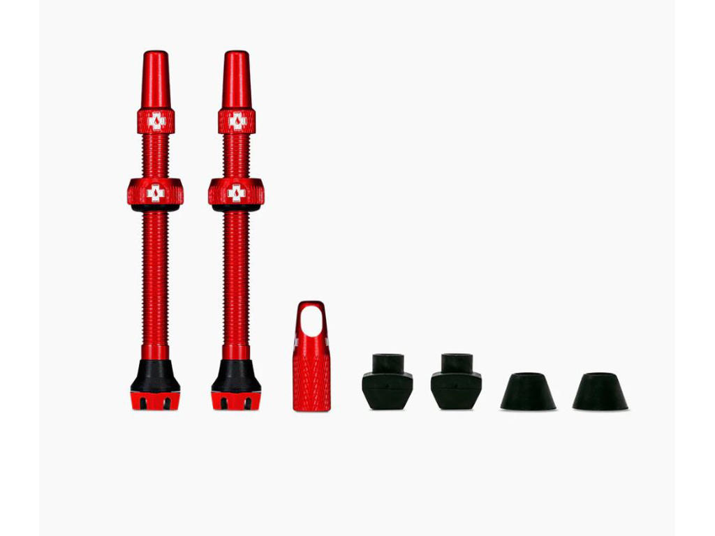 Muc-Off - Tubeless Ventiler - 60mm lange - Rød - 2 stk.