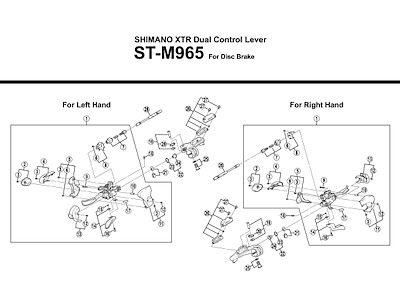 Shimano XTR skiftegrebsenhed venstre til ST-M965
