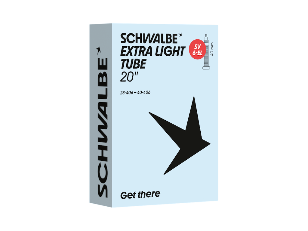 Schwalbe Extra Light slange 20" (23/40-406) med 40mm lang racerventil SV6-EL