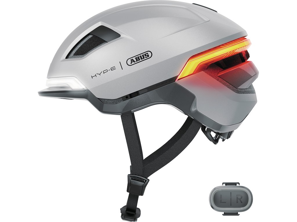 Abus Hyp-E - Urban Cykelhjelm - Gleam Silver - Str. 51-55 cm